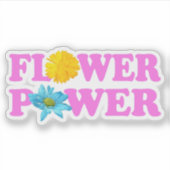 Blume Power Aufkleber (Vorderseite)