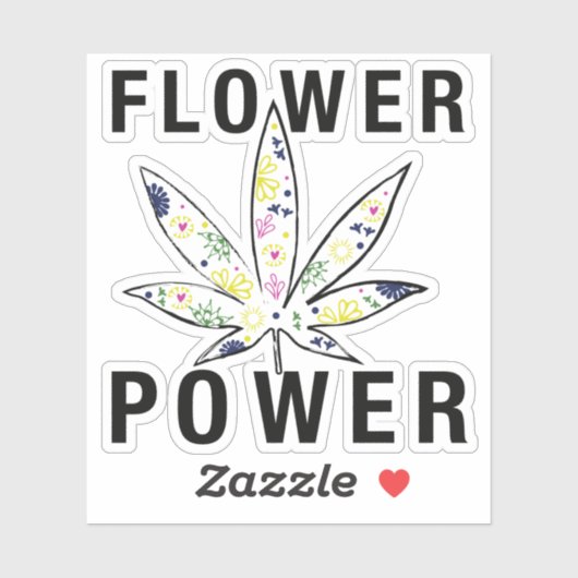 Blume Power Aufkleber (Blatt)
