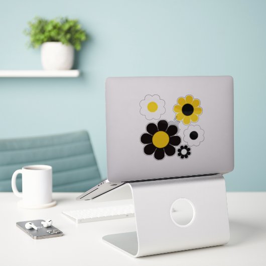 Blume Power Aufkleber (Laptop auf Schreibtisch)