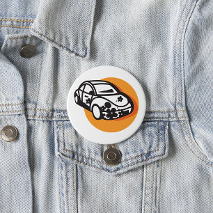 Blume Power Auto Niedlich Hippie Style Button