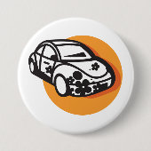 Blume Power Auto Niedlich Hippie Style Button (Vorderseite)
