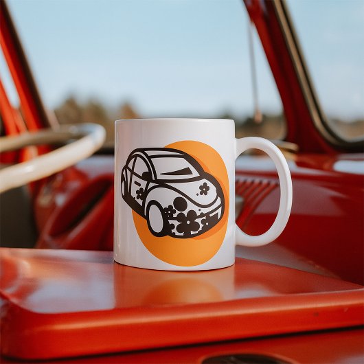 Blume Power Auto Niedlich Hippie Style Kaffeetasse