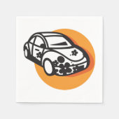 Blume Power Auto Niedlich Hippie Style Serviette (Vorderseite)