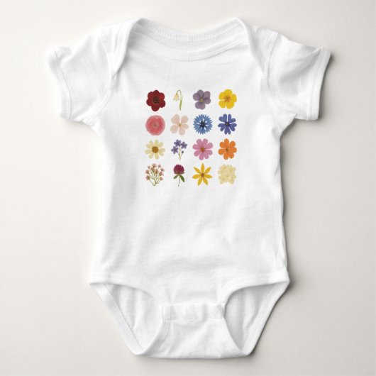Blume Power Baby Strampler (Vorderseite)