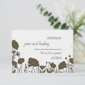 Blume Power Beileid Vielen Dank Karte (Stehend Vorderseite)