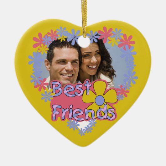 Blume Power Best Friends Foto Keepake Keramik Ornament (Vorne)