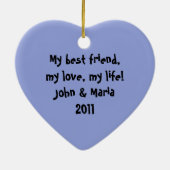 Blume Power Best Friends Foto Keepake Keramik Ornament (Hinten)