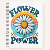 Blume Power Blau anpassbarer Name Notizblock (Vorderseite)