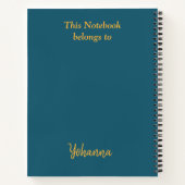 Blume Power Blau anpassbarer Name Notizblock (Rückseite)