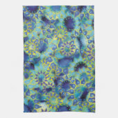 Blume Power Blue Petalled Blume Handtuch (Vertikal)