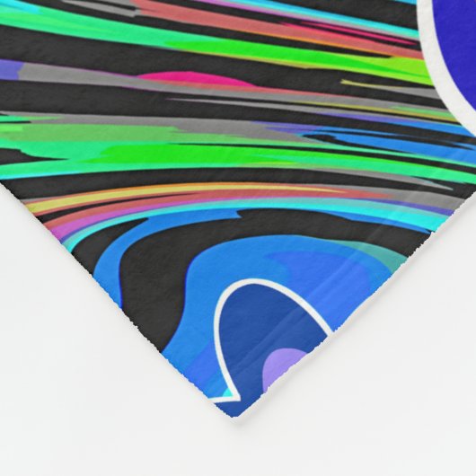 Blume Power blüht nahtlos Muster 3 Fleecedecke (Ecke)