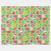 Blume Power blüht nahtlos Muster 8 Fleecedecke (Vorderseite (Horizontal))