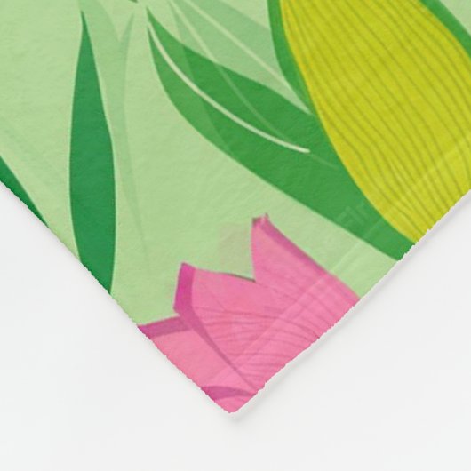 Blume Power blüht nahtlos Muster 8 Fleecedecke (Ecke)