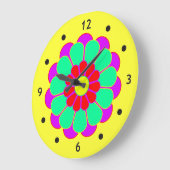Blume Power Blume I Große Wanduhr (Winkel)