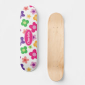 Blume Power Blumenblume Lila & PinkCustom Skateboard (Vorderseite)