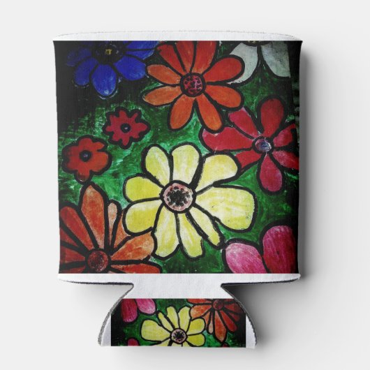 Blume Power Blüte Dosenkühler (Rückseite)