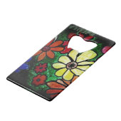 Blume Power Blüte Geldbeutel Flaschenöffner (Vorderseite Schrägansicht)