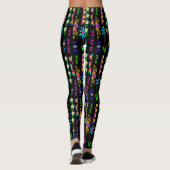 Blume Power Bohemische Whimsikische Leggings (Rückseite)