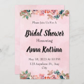 Blume Power Brautparty Einladung (Vorne/Hinten)