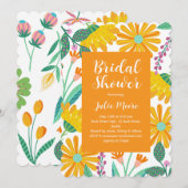 Blume Power Bridal Polterabend Einladung (Vorne/Hinten)