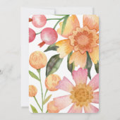 Blume Power Bridal Polterabend Einladung (Rückseite)