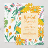 Blume Power Bridal Polterabend Einladung (Vorne/Hinten)