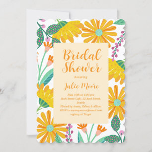Blume Power Bridal Polterabend Einladung