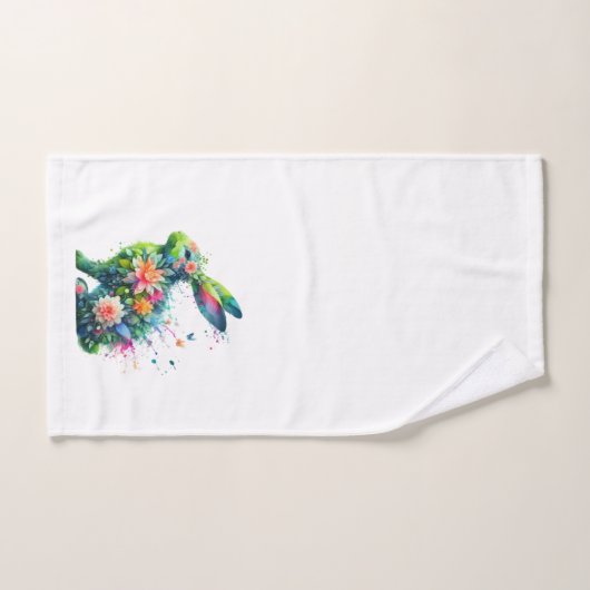 Blume Power Bunny Rabbit Handtuch (Handtuch)