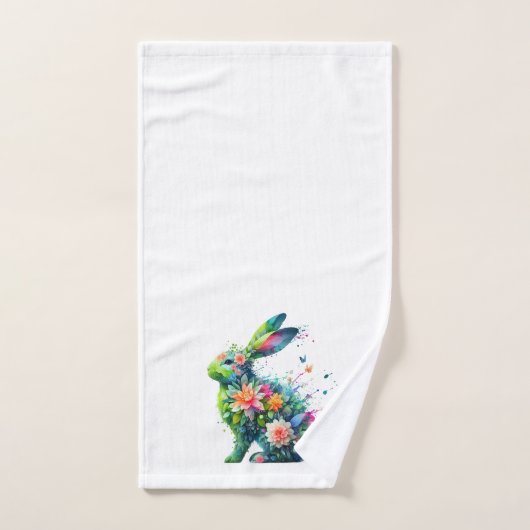 Blume Power Bunny Rabbit Handtuch (Handtuch)