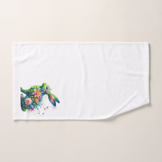 Blume Power Bunny Rabbit Handtuch (Handtuch)