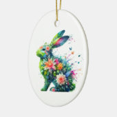 Blume Power Bunny Rabbit Keramik Ornament (Links)
