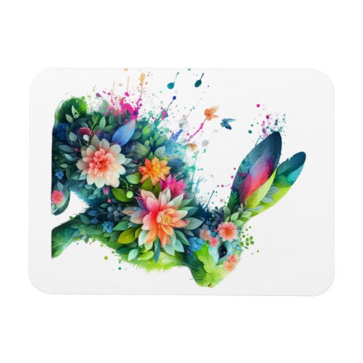 Blume Power Bunny Rabbit Magnet (Horizontal)