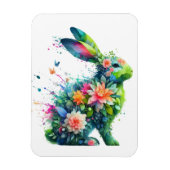 Blume Power Bunny Rabbit Magnet (Vertikal)