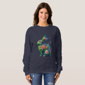 Blume Power Bunny Rabbit Sweatshirt (Vorne ganz)