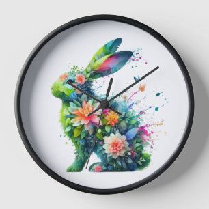 Blume Power Bunny Rabbit Uhr