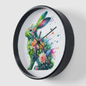 Blume Power Bunny Rabbit Uhr (Winkel)