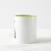 Blume Power Bunny Rabbit Zweifarbige Tasse (Mittel)