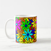 Blume Power Collage Kaffee Tasse (Links)