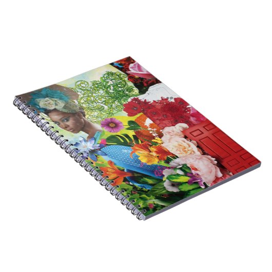 Blume Power Collage Notebook Notizblock (Rechte Seite)