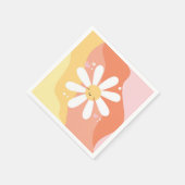 Blume Power Daisy 60er Hippie Party Servietten (Ecke)