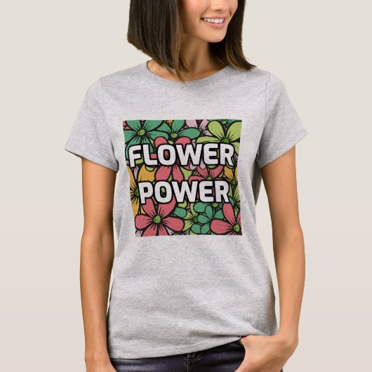 BLUME POWER DAISY T - SHIRT FRAUEN MAMA SISTER (Vorderseite)