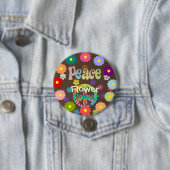 Blume Power der 1960er Jahre Button (Beispiel)