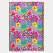 Blume Power der 1970er Jahre Decke (Vorderseite Vertikal)