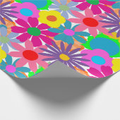 Blume Power der 1970er Jahre Geschenkpapier (Ecke)
