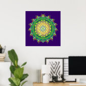 Blume Power des Lebens / Lebensgefühl Poster (Heimbüro)