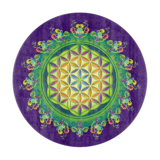 Blume Power des Lebens / Lebensgefühl Schneidebrett (Vorderseite)