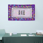 Blume Power Dusche - farbiges Muster 1 Banner (Messeveranstaltung)