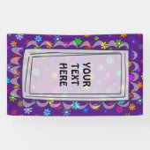 Blume Power Dusche - farbiges Muster 1 Banner (Horizontal)