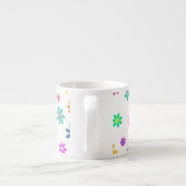 Blume Power Dusche - farbiges Muster 1 Espressotasse (Rückseite)