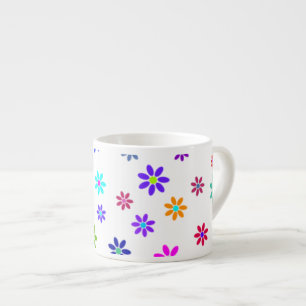 Blume Power Dusche - farbiges Muster 1 Espressotasse